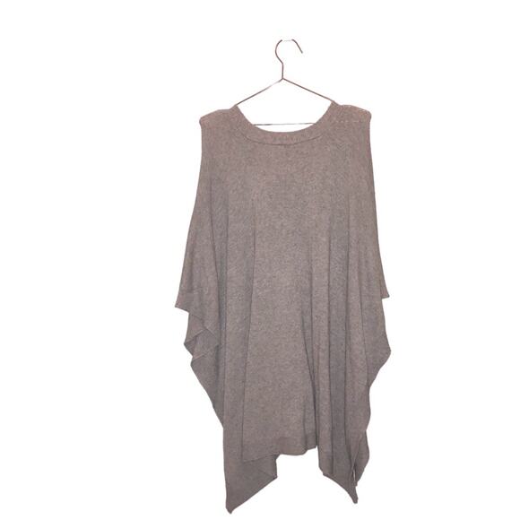 Modena Gray Poncho Shrug Sweater - One Size - Picture 2 of 5